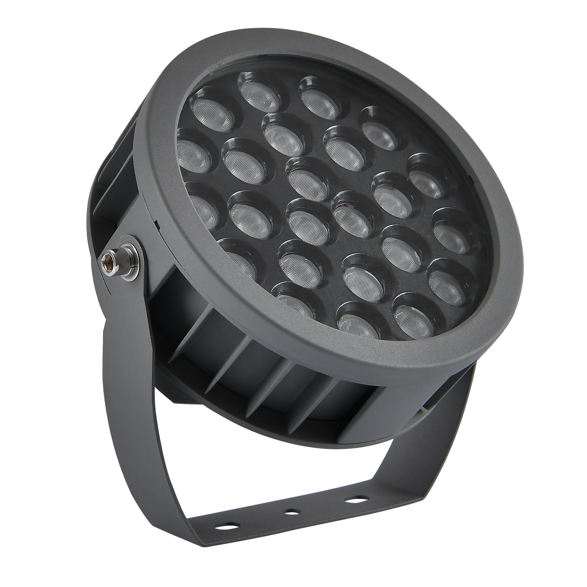 24W IP65 DMX512 RGB Round LED Flood Light 