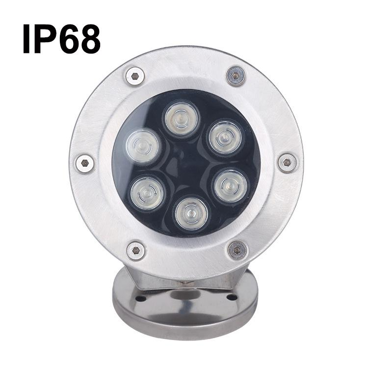 6W IP68 CE RoHS certificated RGB Underwater LED Light 