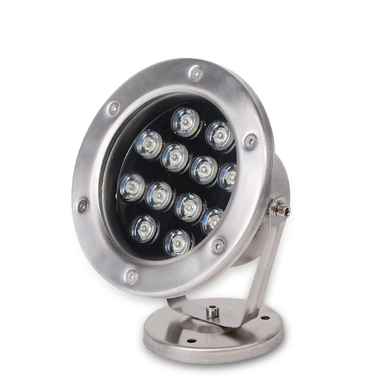12W IP68 CE RoHS certificated RGB Underwater LED Light 