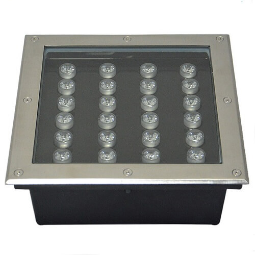 24W IP66 CE Cetificed Square Type LED Underground Flood Light 