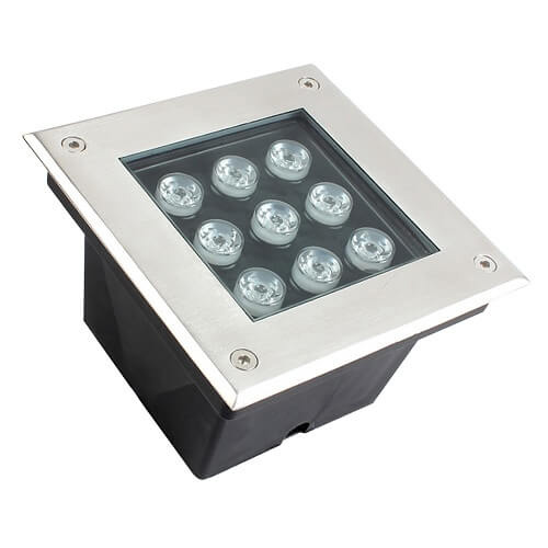 9W IP66 CE Cetificed Square Type LED Underground Flood Light