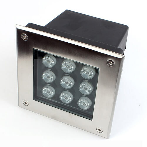 9W IP66 CE Cetificed Square Type LED Underground Flood Light