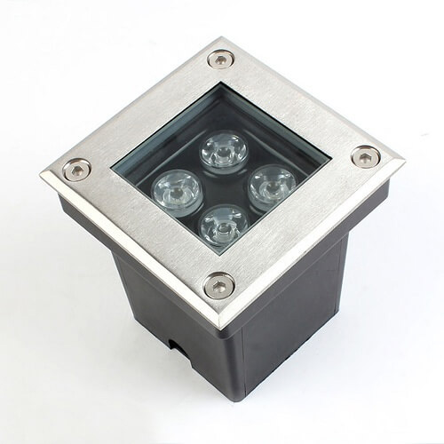 4W IP66 CE Cetificed Square Type LED Underground Flood Light