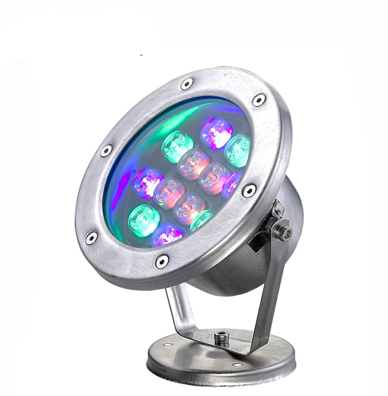 12W IP68 CE RoHS certificated RGB Underwater LED Light 