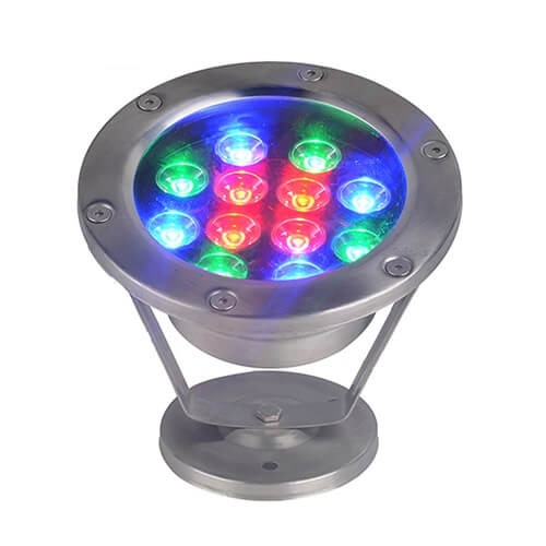 12W IP68 CE RoHS certificated RGB Underwater LED Light 
