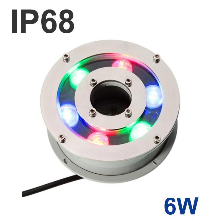 6W IP68 DMX control optional RGB LED Fountain light