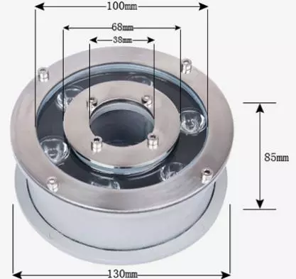 6W IP68 DMX control optional RGB LED Fountain light