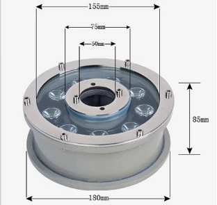 12W IP68 DMX control optional RGB LED Fountain light