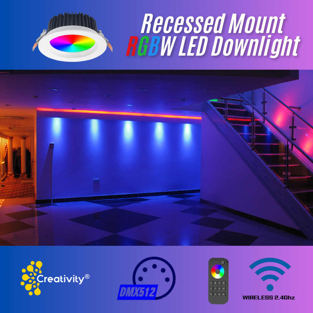 4 inches 15W Indoor Recessed RGBW LED Downlight