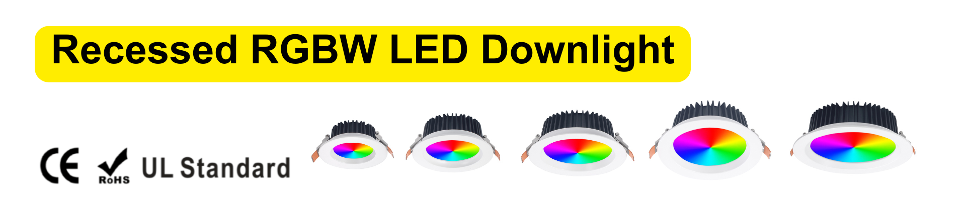 Recessed RGBW LED Downlight