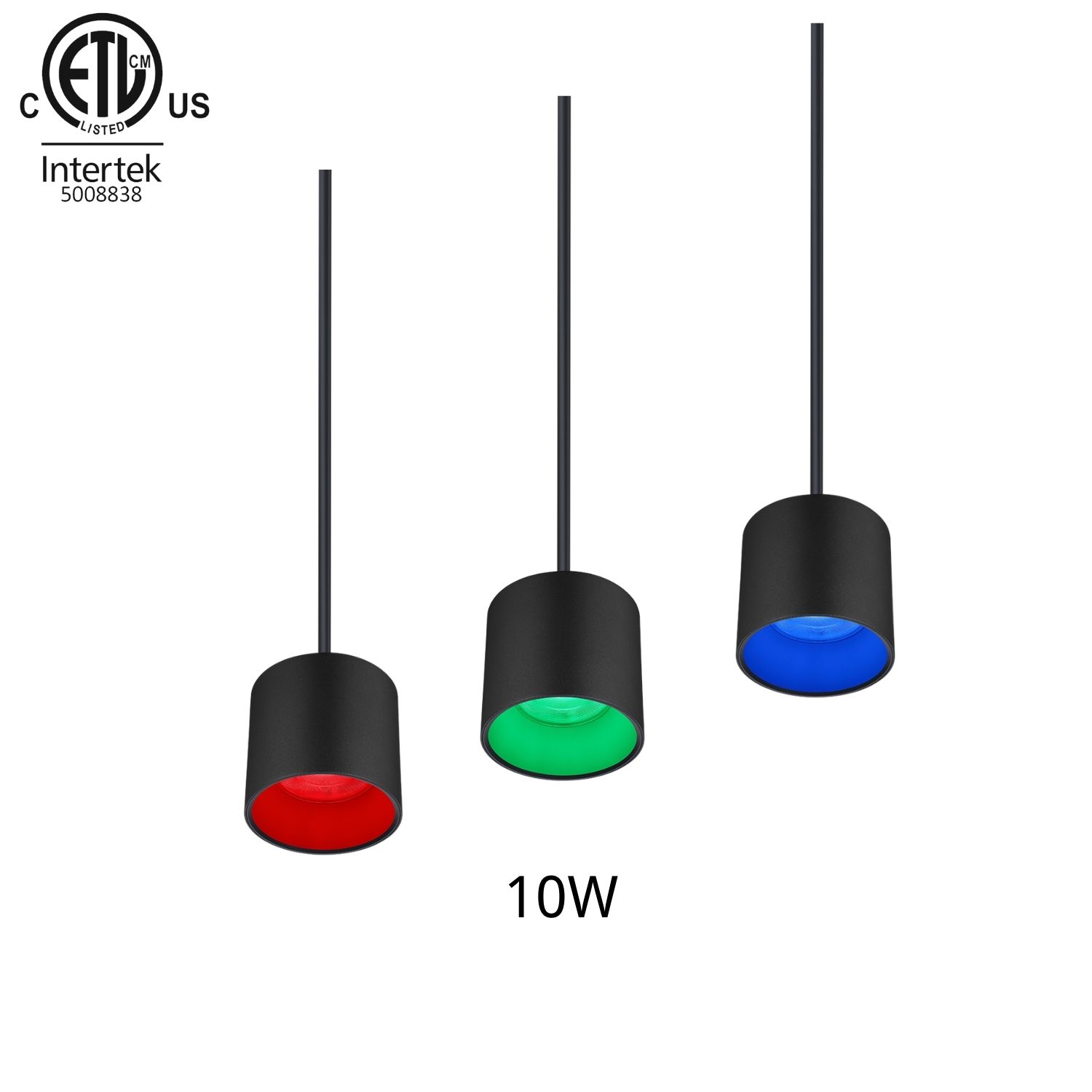 10W ETL Listed Pendant RGBW LED Downlight