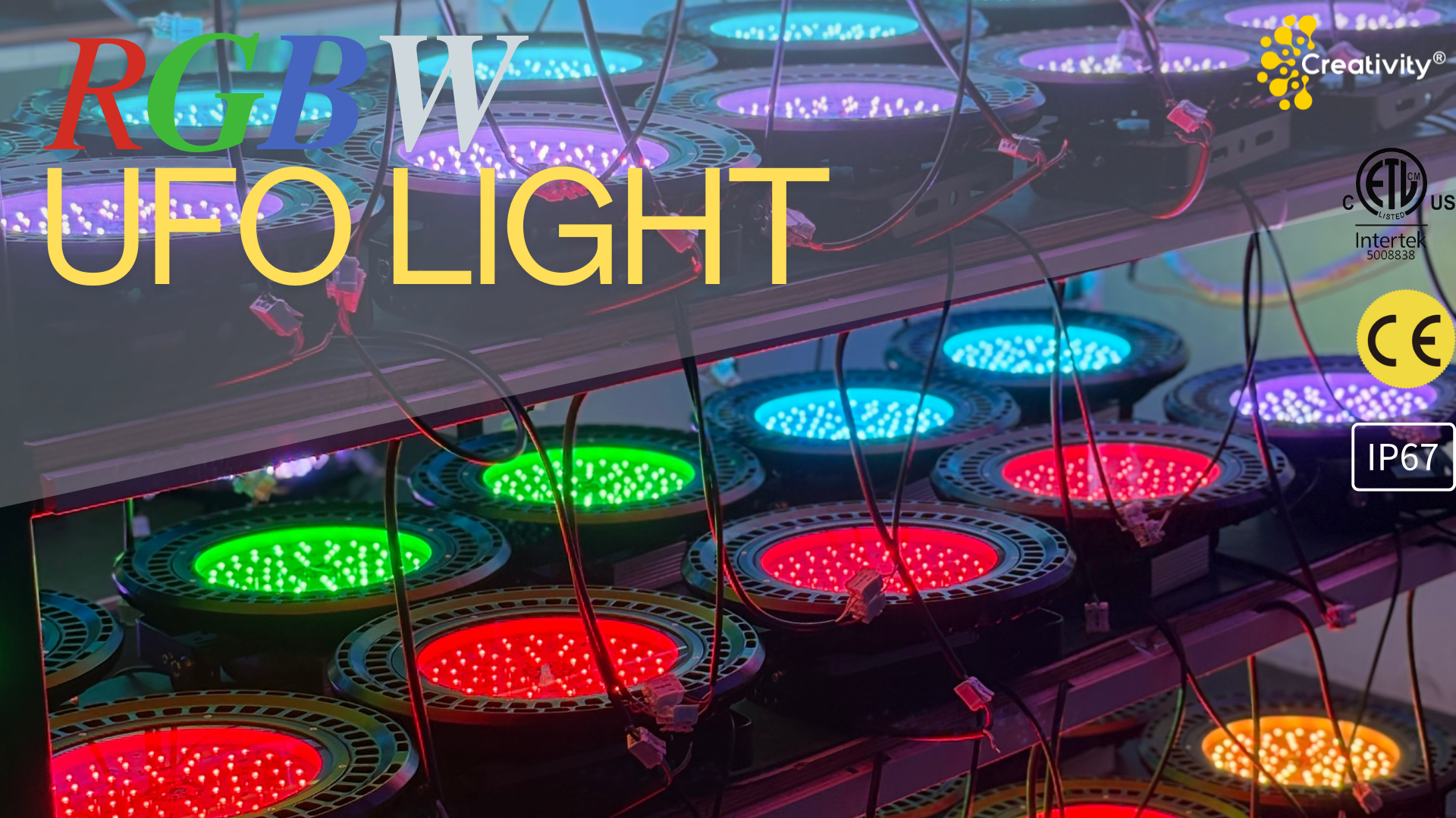 ETL Listed DMX RGBW UFO High Bay for Gymnasium