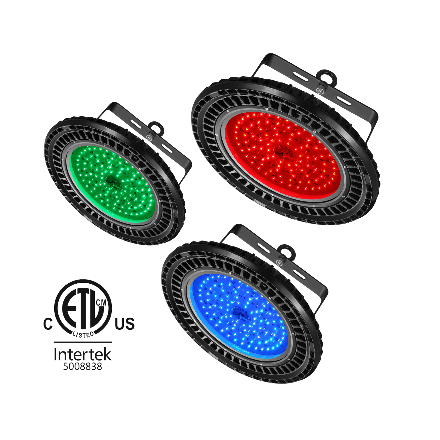 ETL cETL Certified IP66 Light 150W RGBW DMX UFO Light High Bay Light