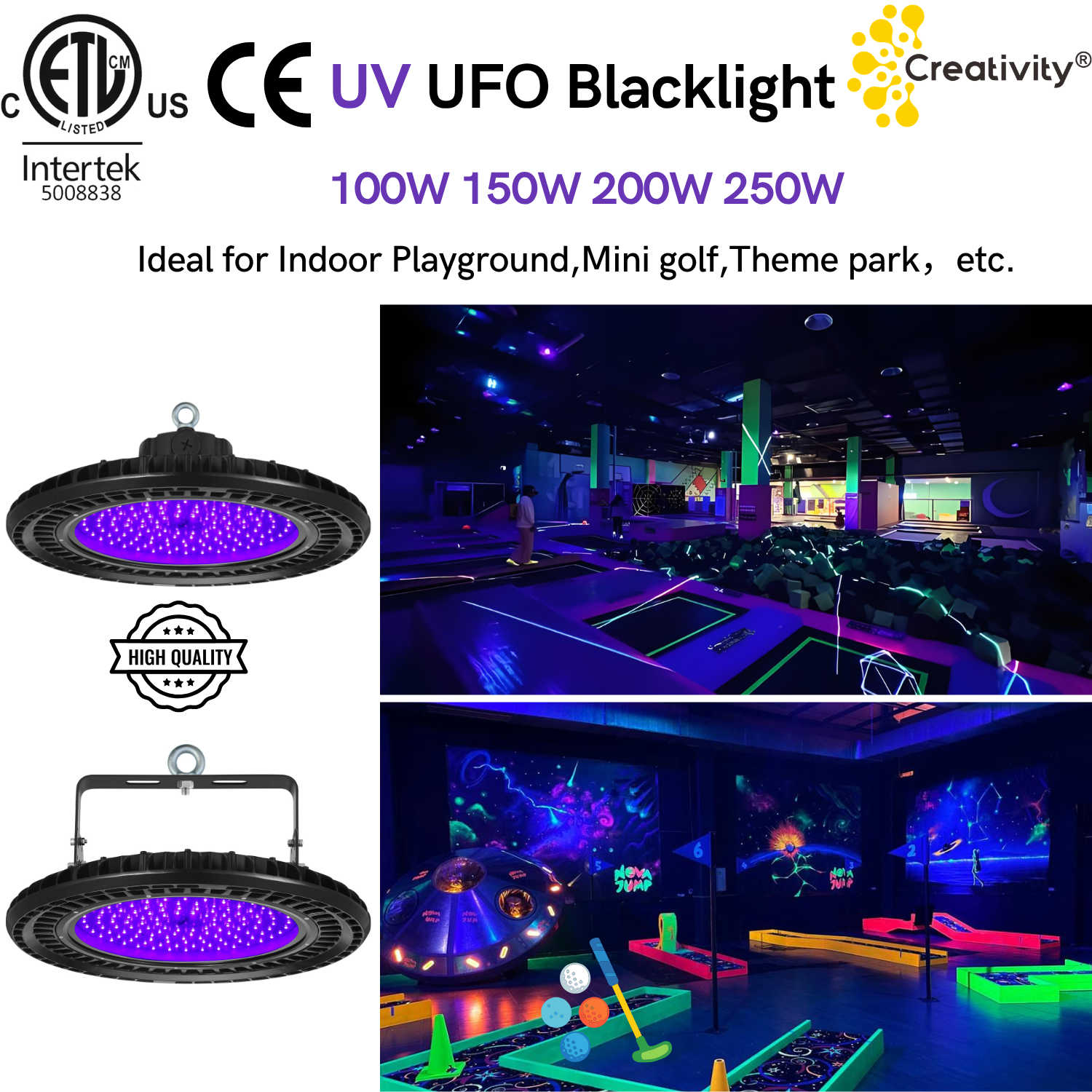 100W UV LED UFO High Bay Light