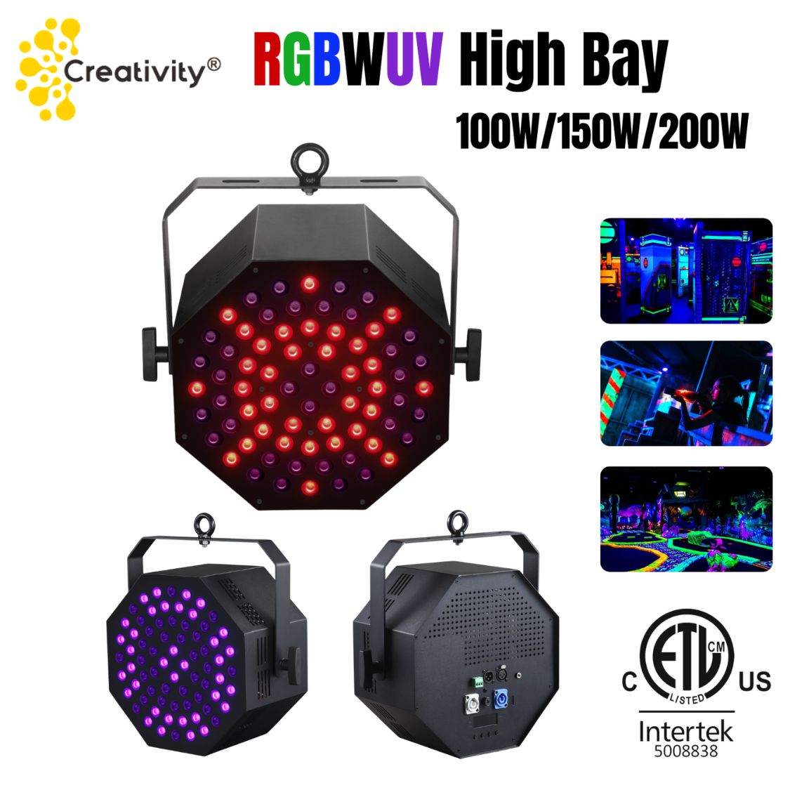 100W RGBWUV High Bay Light