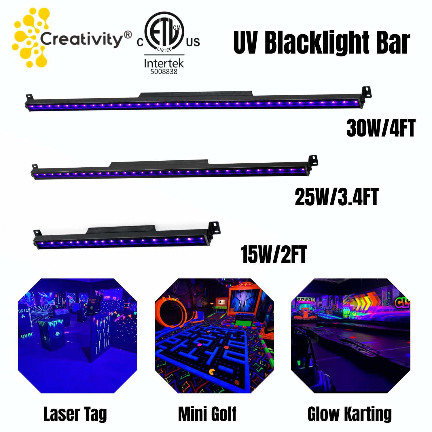 25W UV Blacklight Bar