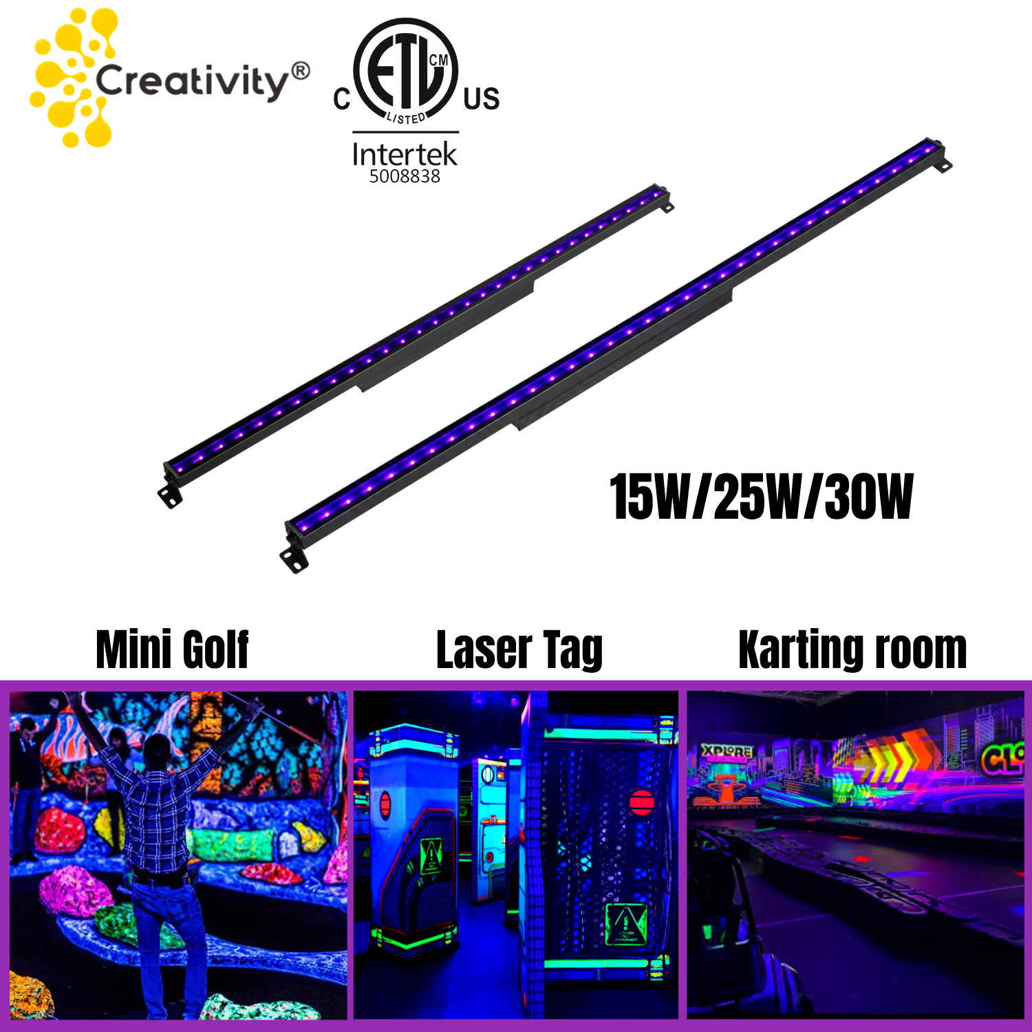 25W UV Blacklight Bar